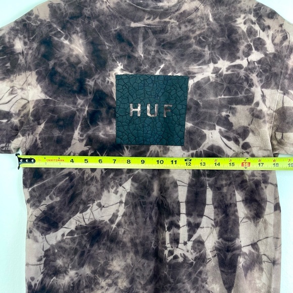 HUF T-Shirt Streetwear, Acid Wash, Loose Fit, Heavy Cotton, Crew Neck Tee Skater - Picture 5 of 6